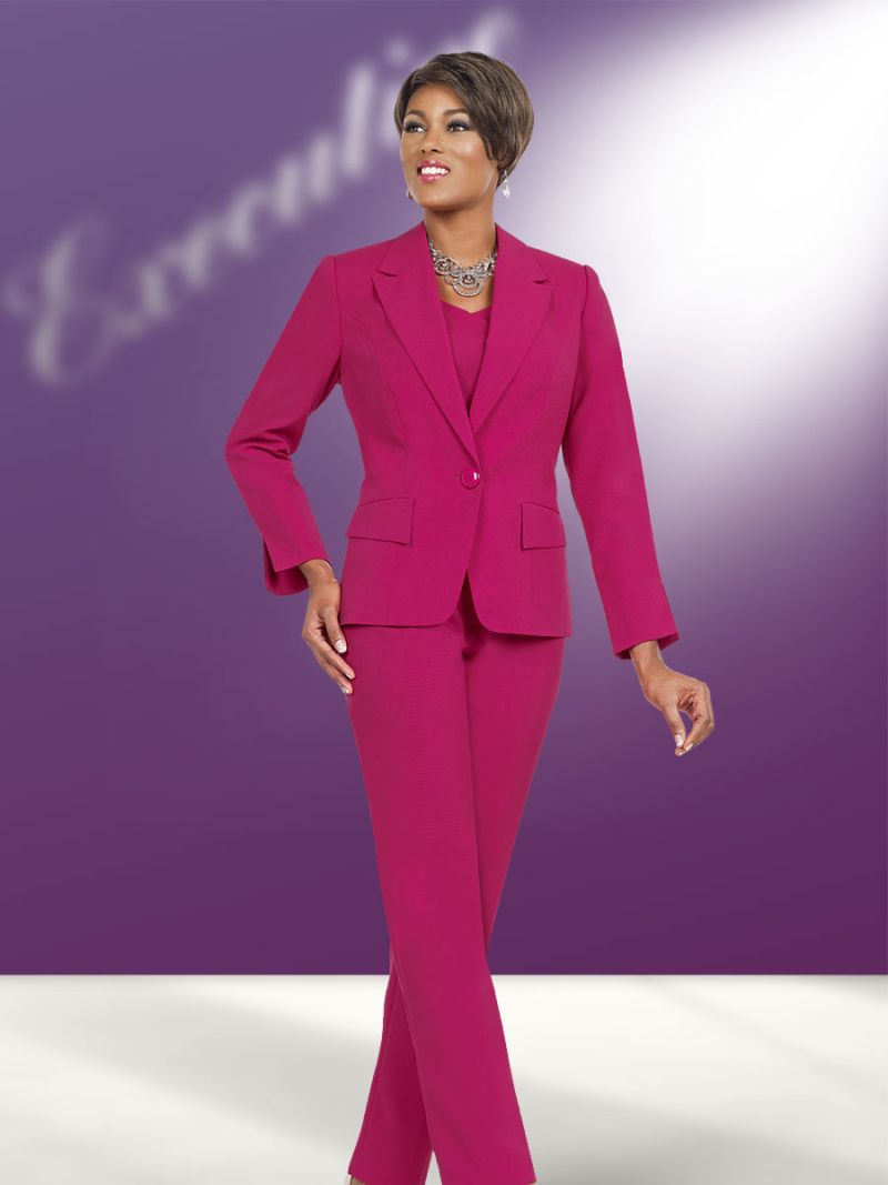 Ben Marc Executive 11490 Womens 3pc Pant Suit French Novelty 1177