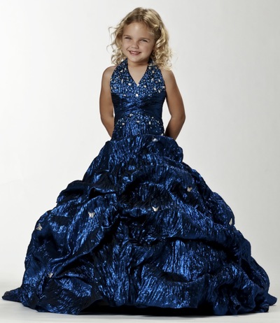 Princess Dresses  Girls on Tiffany Princess Girls Crushed Lame Halter Pageant Dress 13240 Image