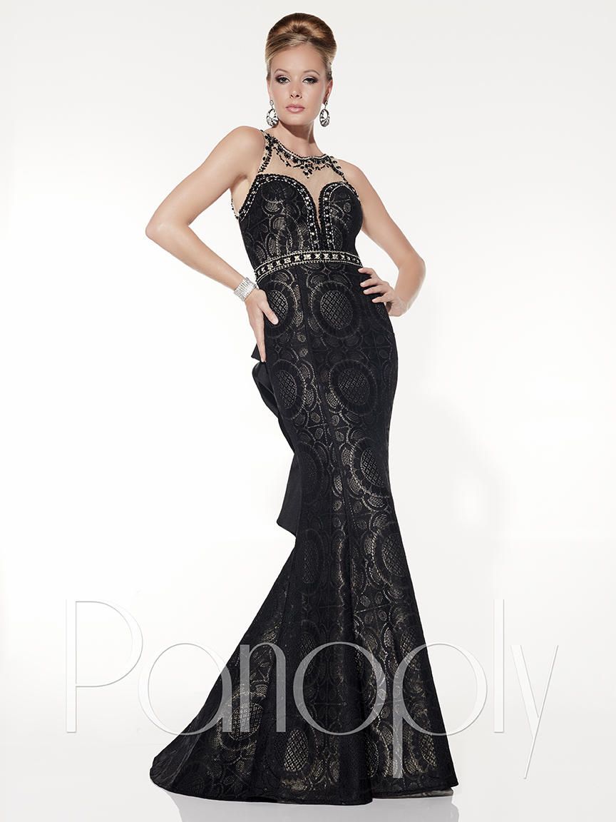 French Novelty Panoply Geometric Lace Gown