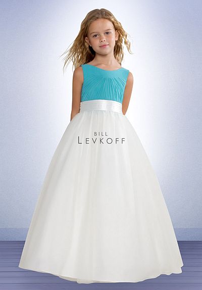 Girls Clothes Size on Bill Levkoff Flower Girls Dress With Ivory Bobbinet Skirt 52101 Image