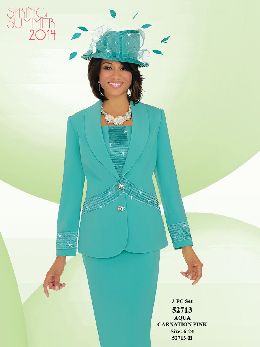 Ben Marc 52713 Fifth Sunday Womens Church Suit With Sparkle French Novelty