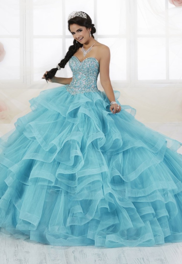 French Novelty Wu Fiesta 56353 Stunning Ruffled Ball Gown