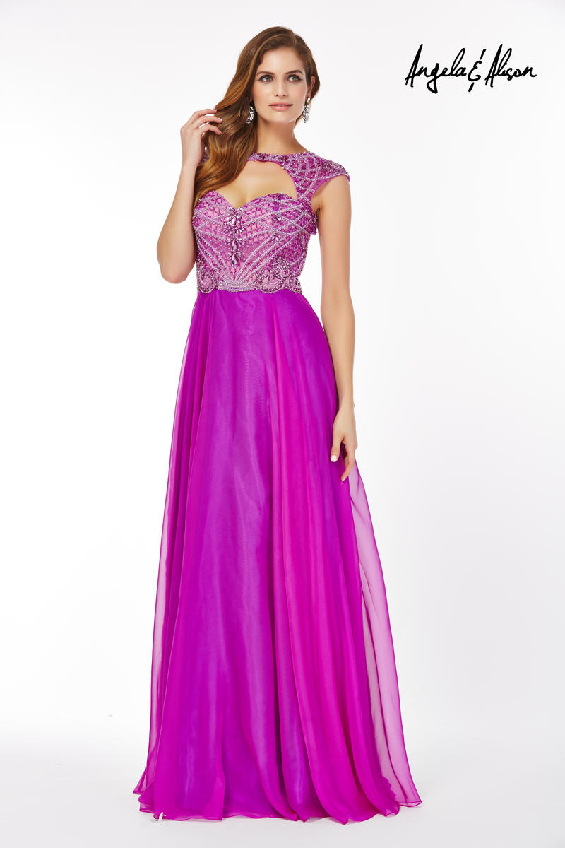 Angela and Alison 61138 Beaded Prom Gown: French Novelty