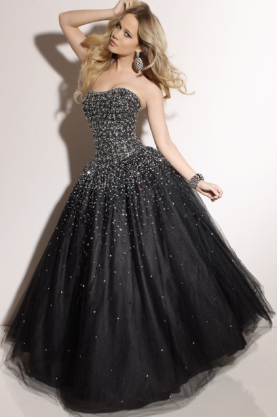 Paparazzi Beaded Tulle Prom Dress By Mori Lee French Novelty