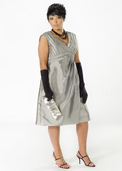 Silver dress plus size