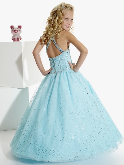 Tiffany Princess Girls Halter Tulle Pageant Dress 13259 By House Of Wu French Novelty