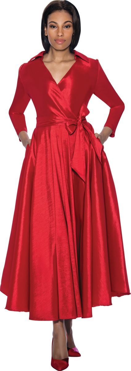 French Novelty: Terramina 7869 Wrap Church Dress with Pockets