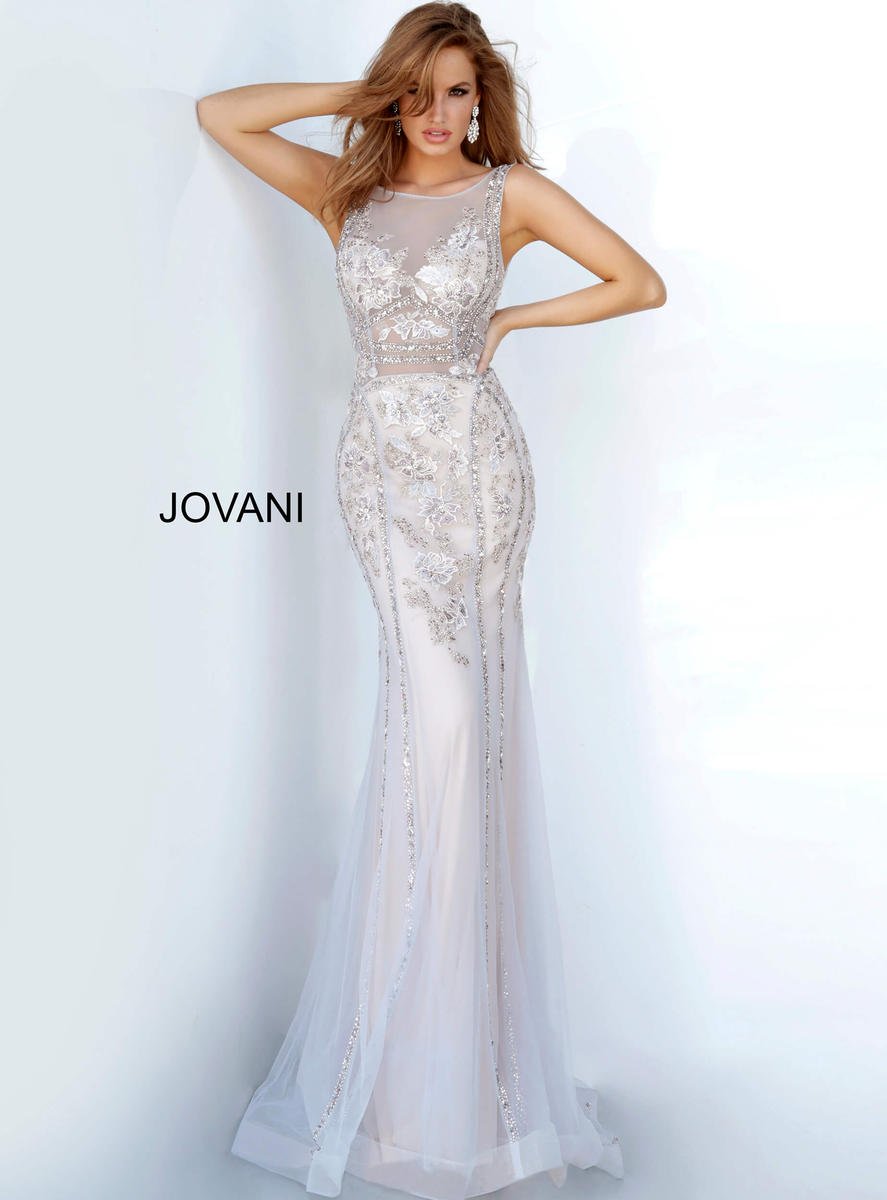 French Novelty: Jovani 02580 Illusion Gown