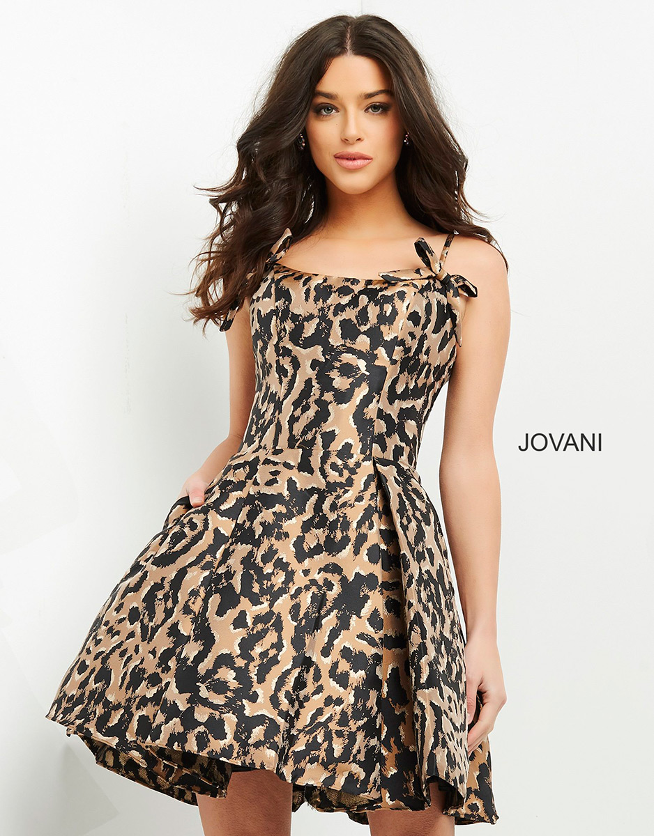 Jovani Leopard Print Dress