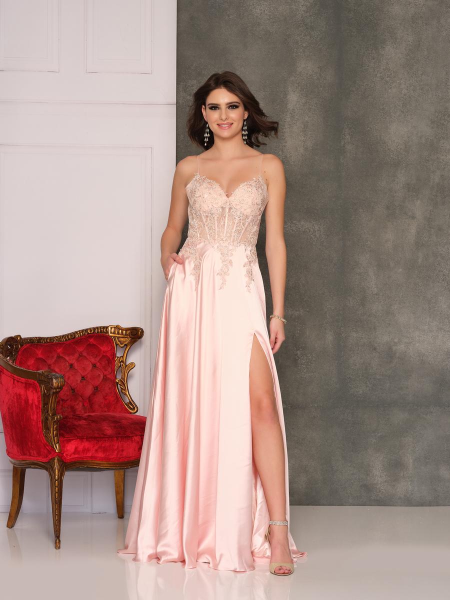 Sheer-Corset Prom Dress with Sparkling Details