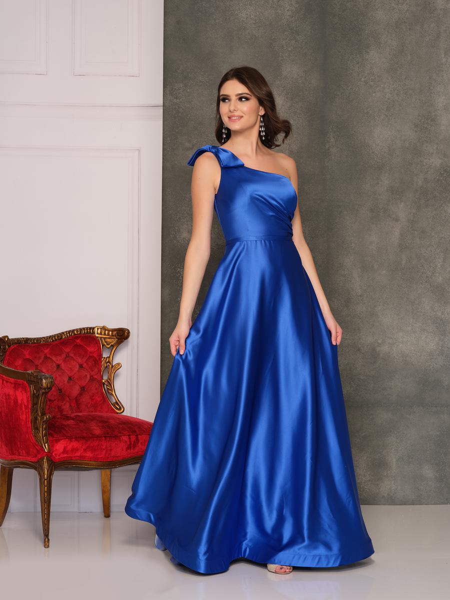 French Novelty: Dave and Johnny 10525 One Shoulder Bow Prom Dress
