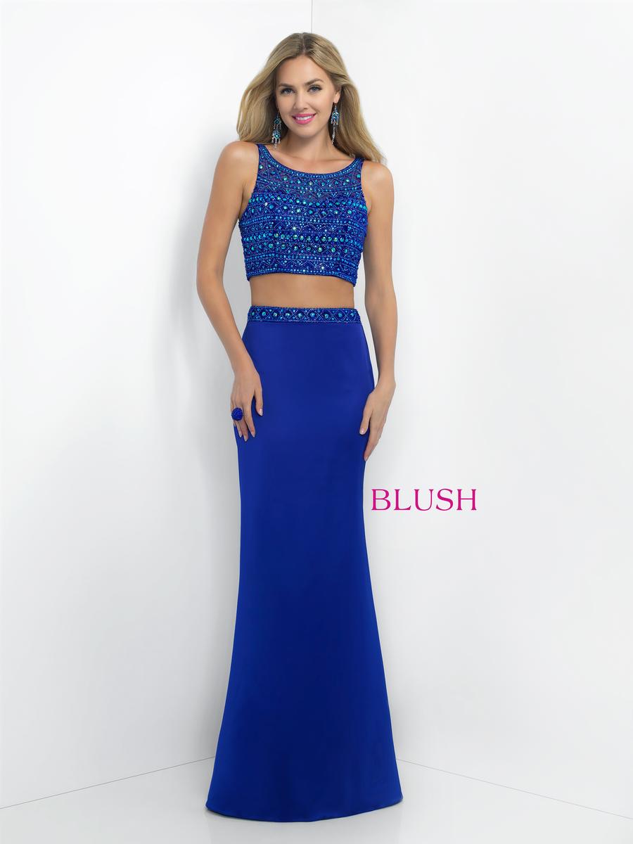 French Novelty: Blush 11082 Beaded 2pc Prom Gown