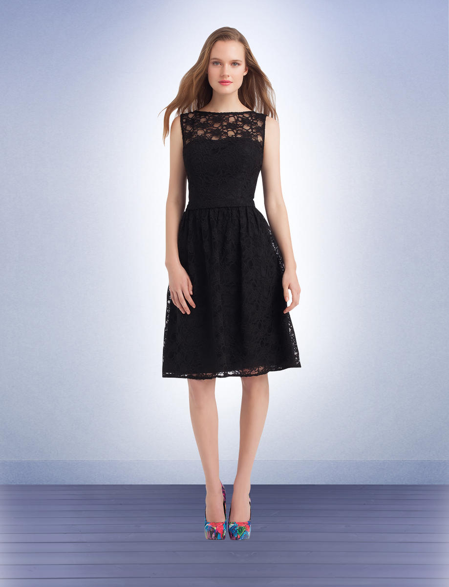 Bill Levkoff 1109 Short Lace Bridesmaid Dress: French Novelty