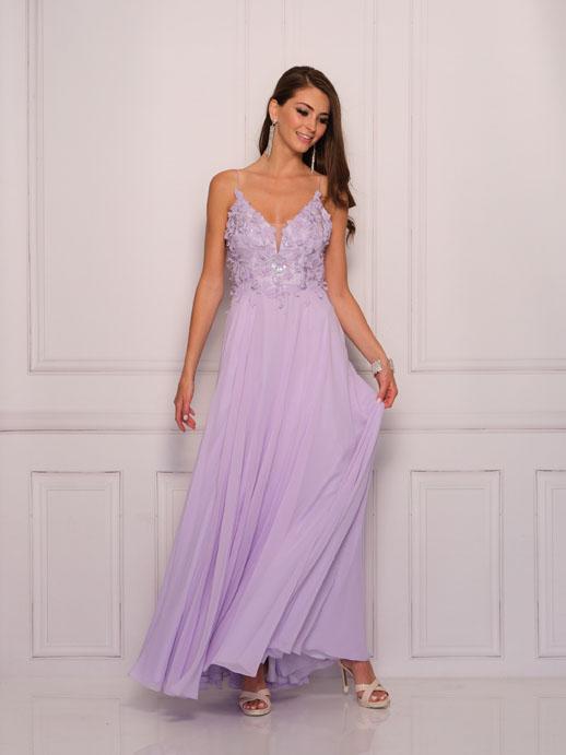 Mesh Top Prom Dress