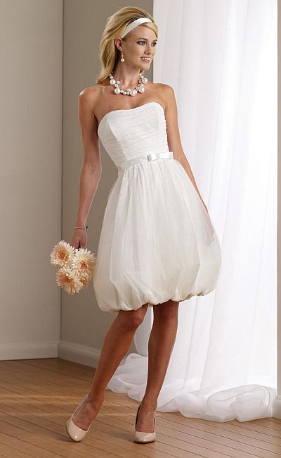 Mon Cheri Destinations Knee Length Bubble Wedding Dress 112109T: French ...