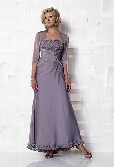 Cameron Blake Iridescent Chiffon Evening Dress 112645: French Novelty