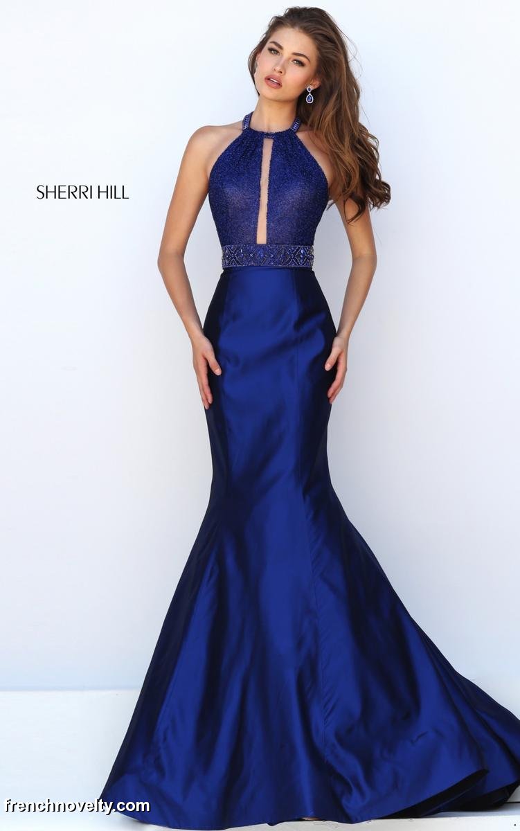 French Novelty: Sherri Hill 11329 Halter Mermaid Prom Dress
