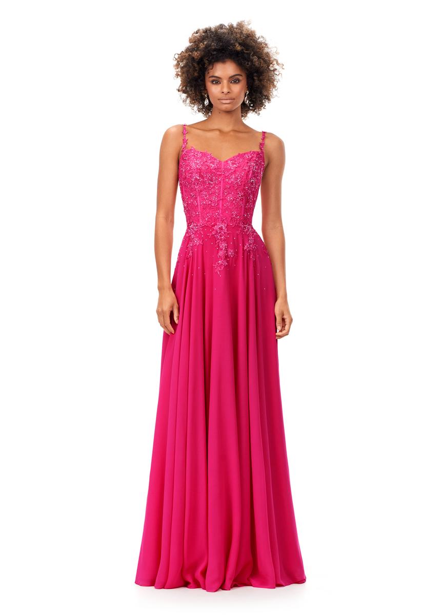 Red chiffon clearance prom dress