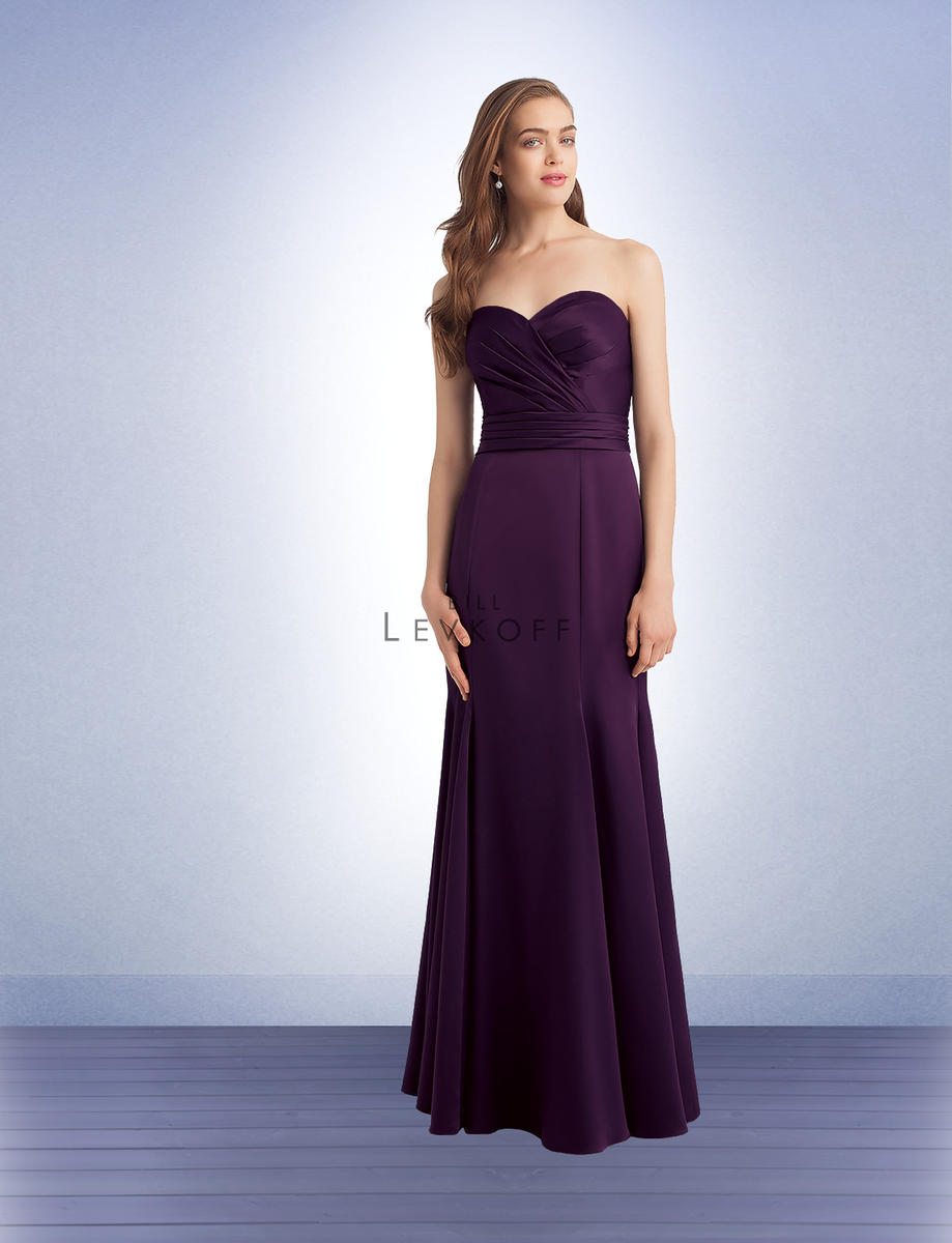 Bill levkoff satin bridesmaid cheap dresses