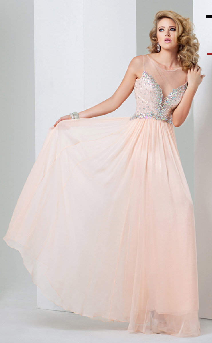 Tony Bowls Prom Dresses Peach