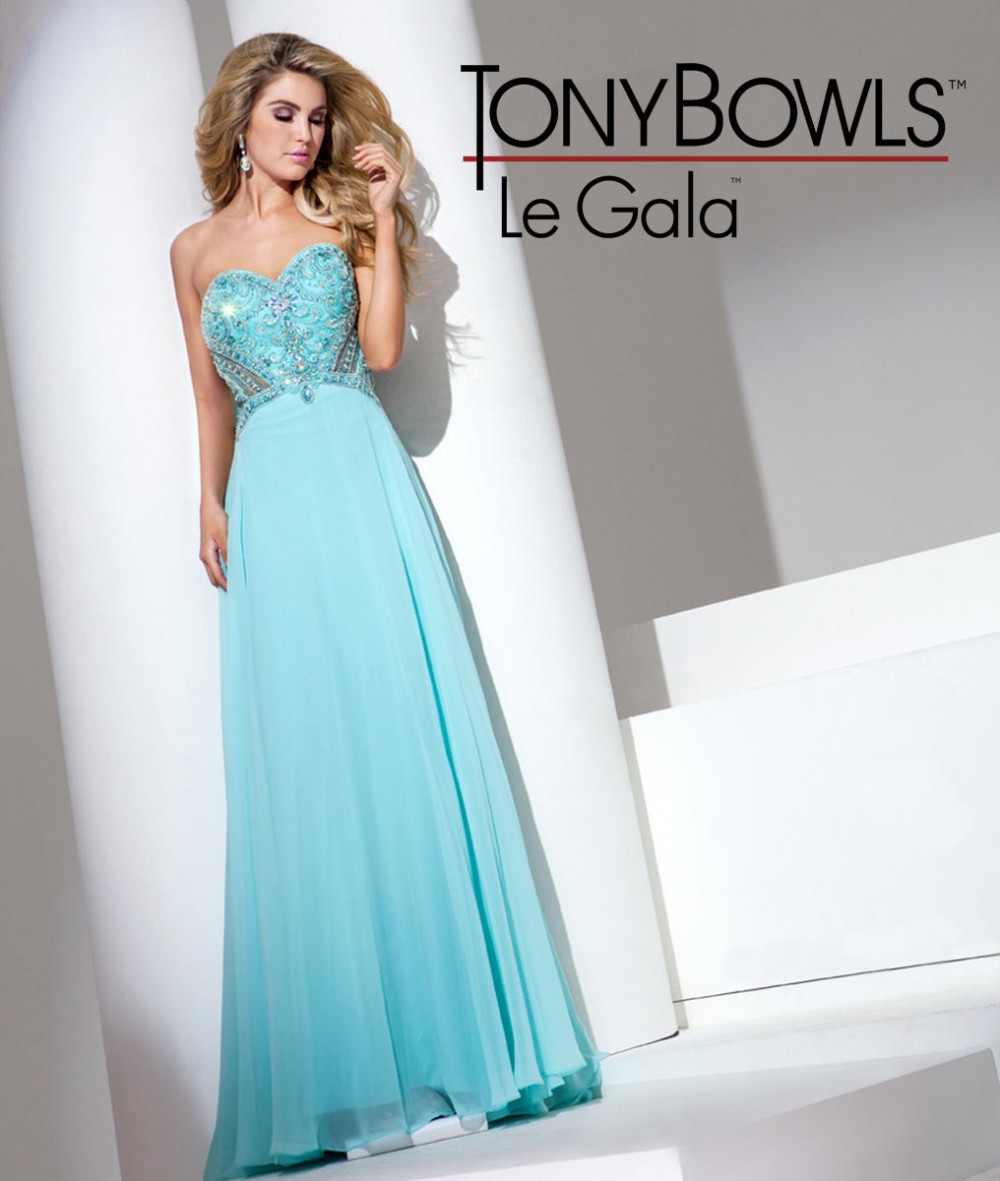 Tony Bowls Prom Dresses Peach