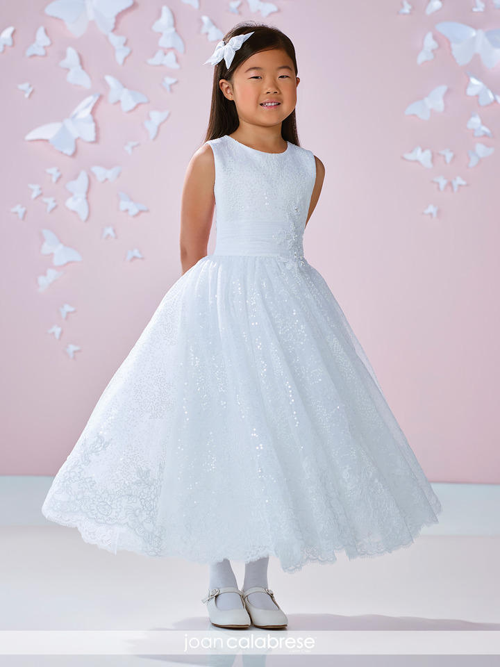 French Novelty Joan Calabrese 117343 Flower Girls Dress with Sheer Back