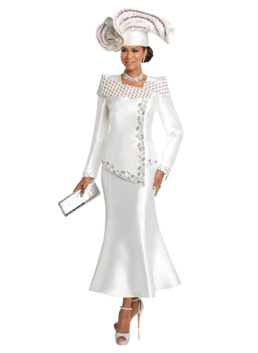 Donna Vinci 11736 Ladies Asymmetrical Church Suit French Novelty