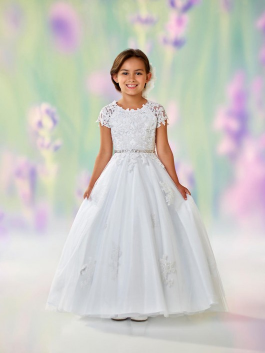 illusion flower girl dress