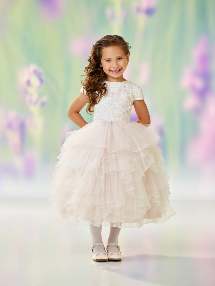 French Novelty: Joan Calabrese 118329 Tiered Ruffle Flower Girl Dress