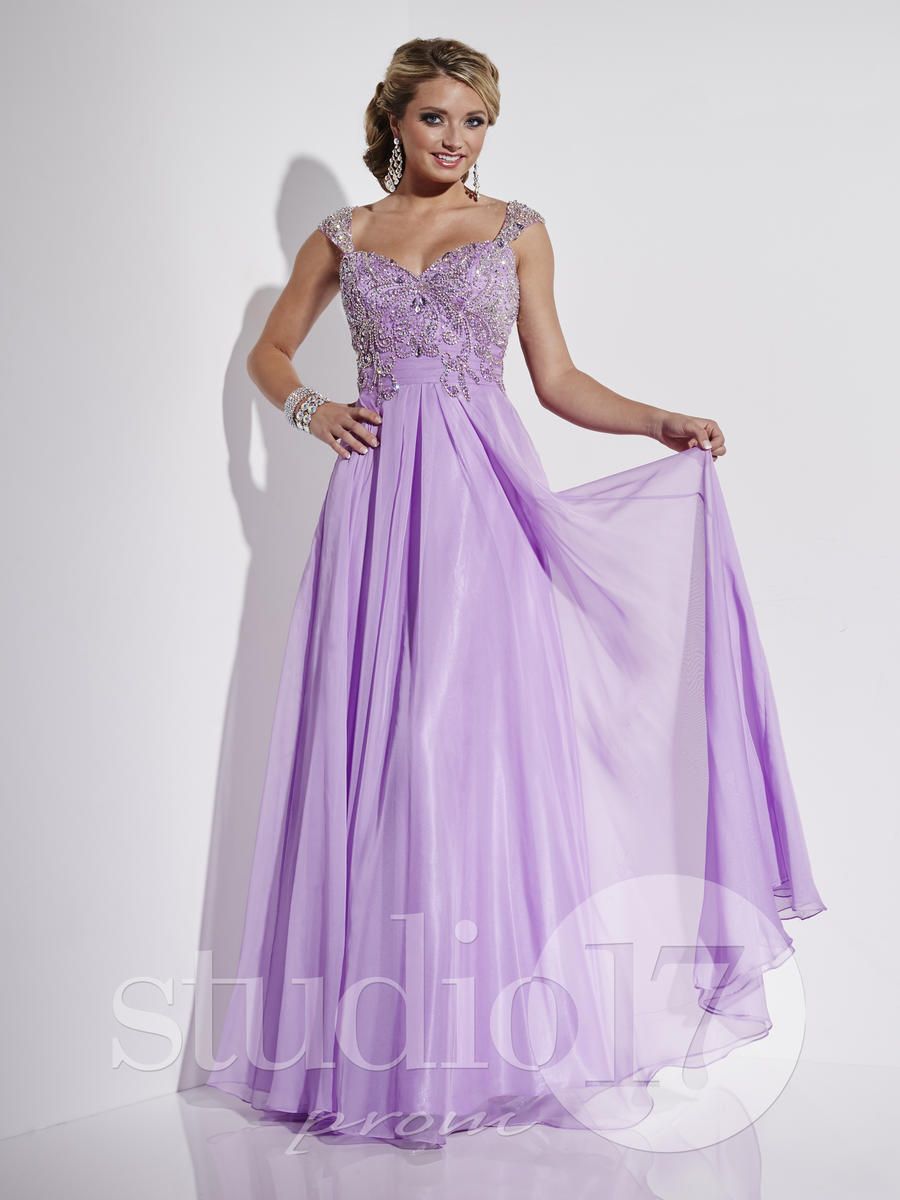 Studio 17 12551 Gown with Sheer Beaded Back: French Novelty