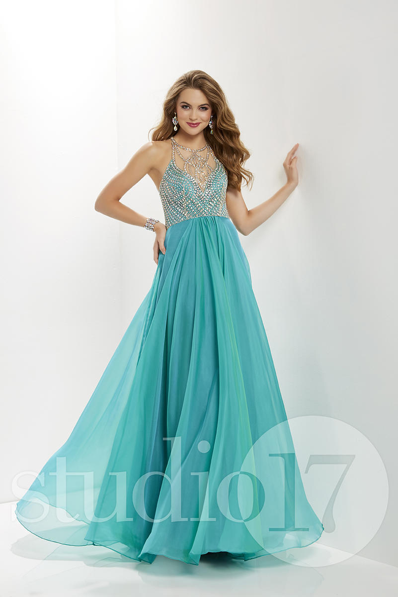 French Novelty: Studio 17 12655 Two Tone Chiffon Prom Dress