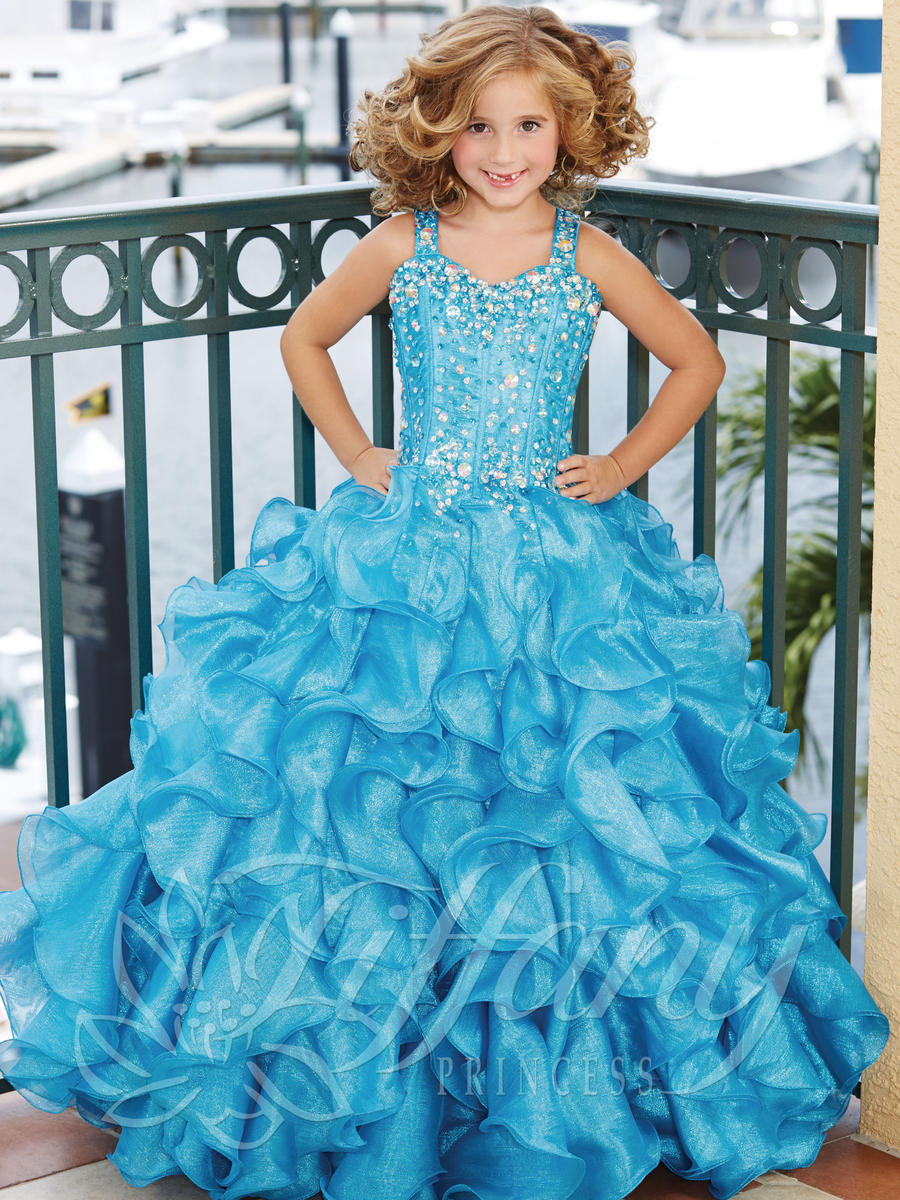 Blue Tiffany Pageant Dress Girl