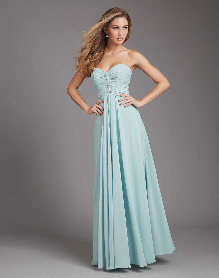 Allure 1362 Sparkling Chiffon Long Bridesmaid Dress: French Novelty