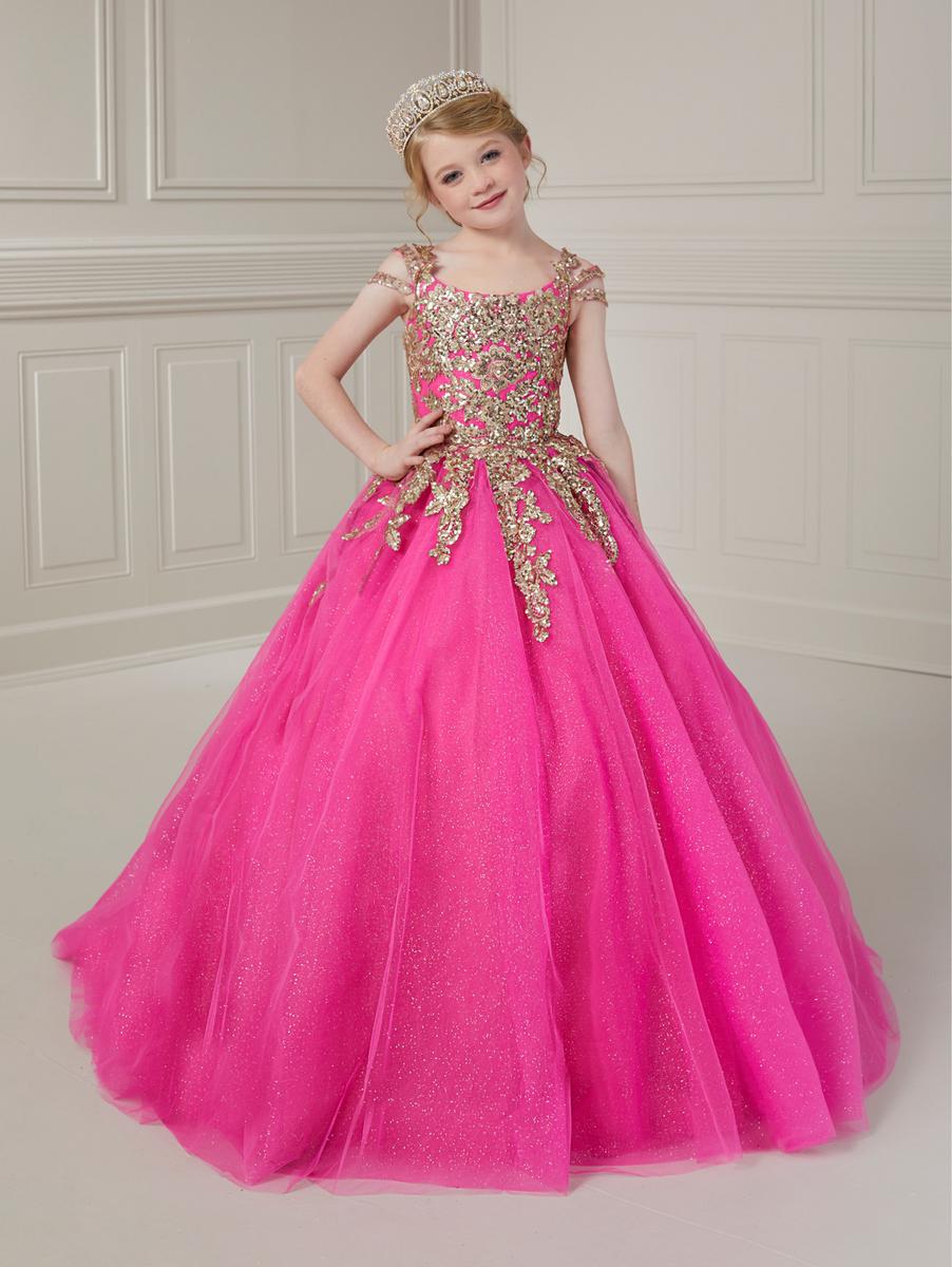 Girls gold sale pageant dress