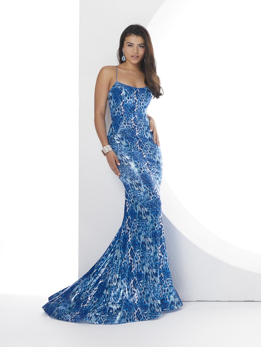 French Novelty: Panoply 14094 Sequin Leopard Prom Dress