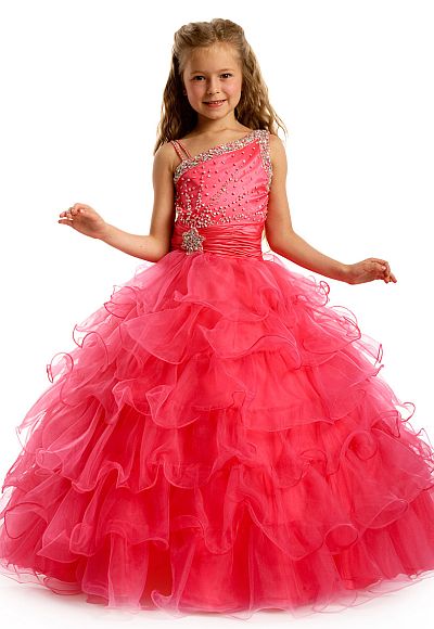 Perfect Angels Girls One Shoulder Pageant Dress 1411 by Party Time ...