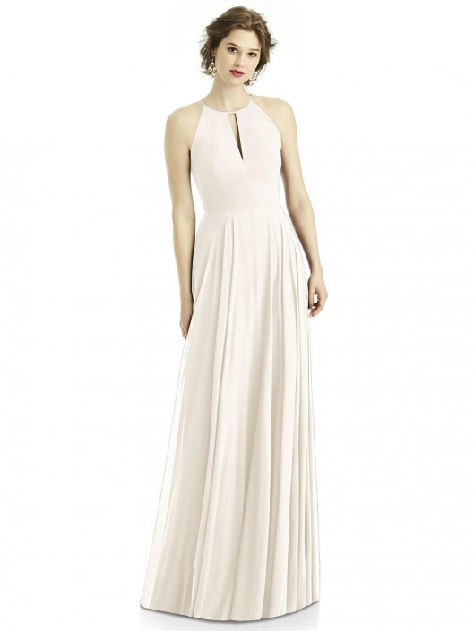 French Novelty After Six 1502 High Neck Chiffon Bridesmaid Dress