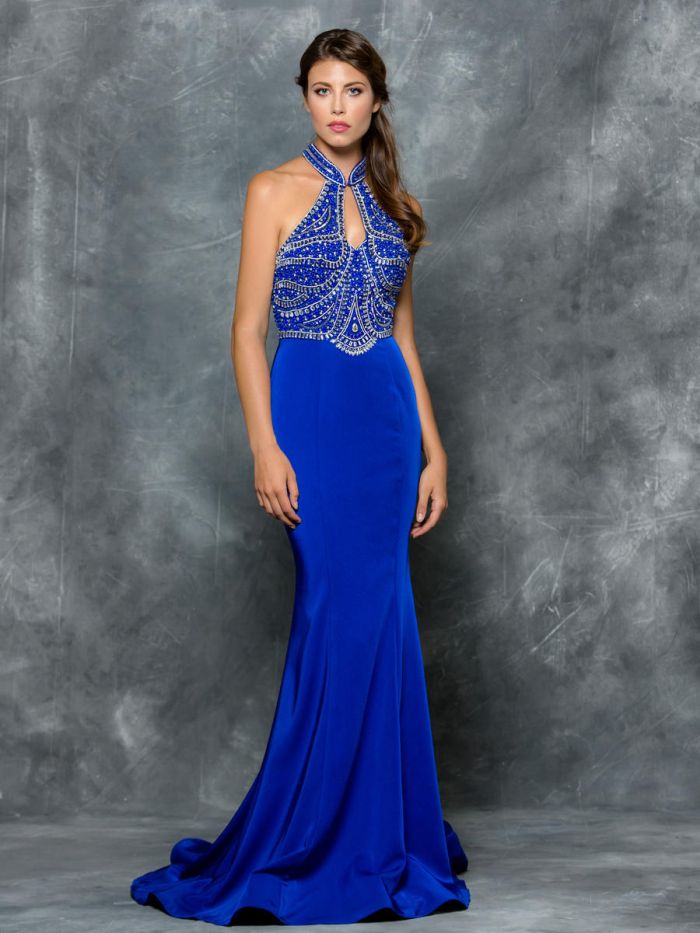 Colors 1604 Racer Back Prom Gown: French Novelty