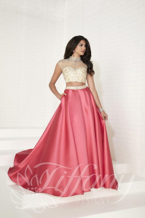 two piece gown design