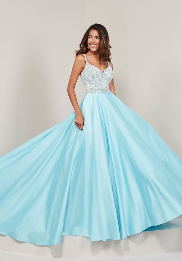 French Novelty: Tiffany Designs 16367 Beaded Top Prom Dress