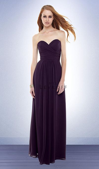 plum strapless dress