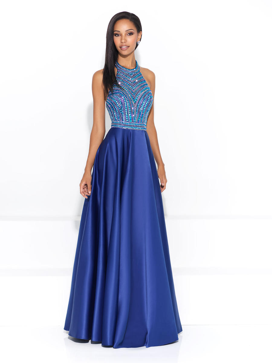 Madison James 17 250 Beaded High Neck Prom  Dress  French 