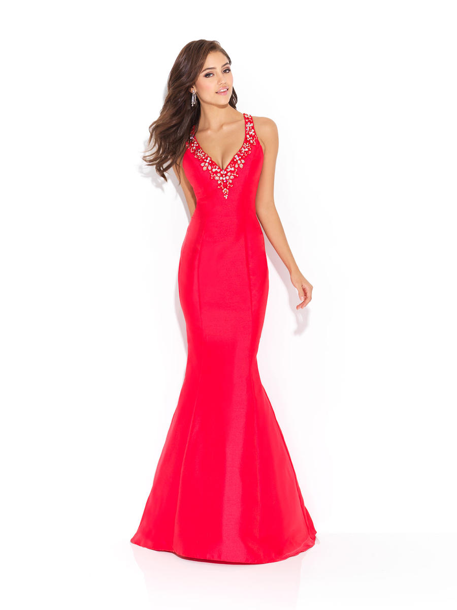 Madison James 17 252 Mermaid Gown with Ruffle Train 