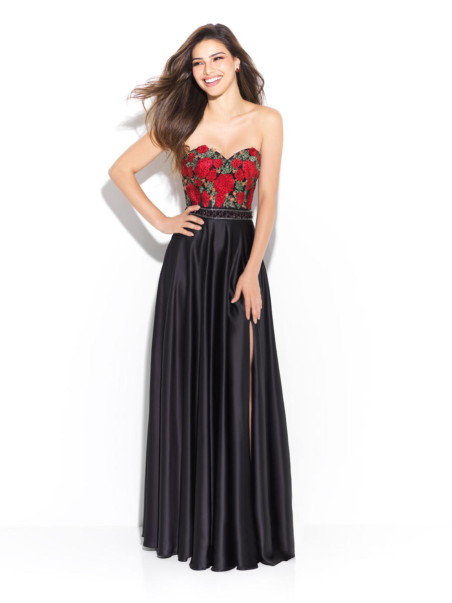 Madison James 17 265 Rose Print Formal Gown French Novelty