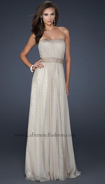 La Femme Bold Chiffon Prom Dress with Intricate Beaded Waist 17646 ...