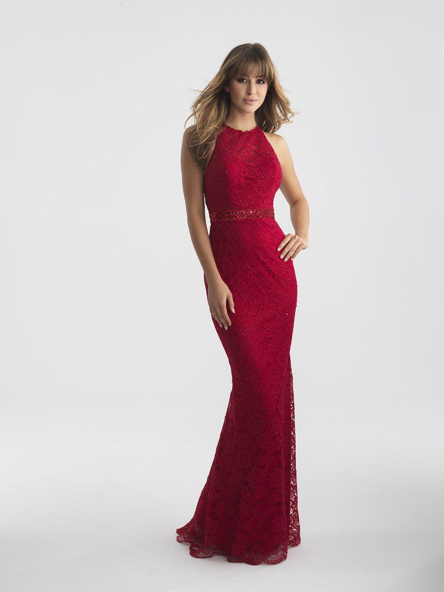 Madison James Prom Dress Red Lace