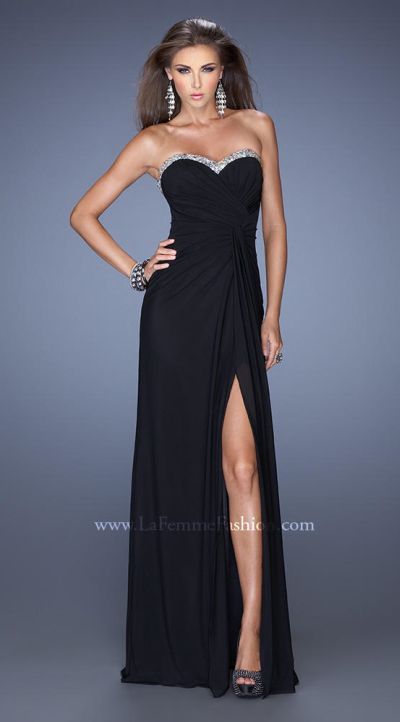 La Femme 19710 Ravishing Jersey Formal Dress: French Novelty