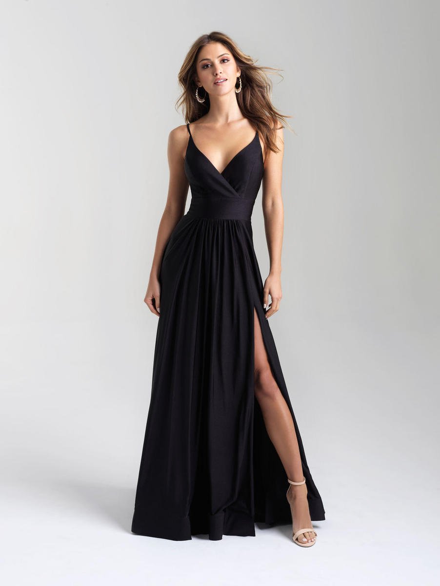 French Novelty: Madison James 20-359 Crossover V Neck Prom Dress