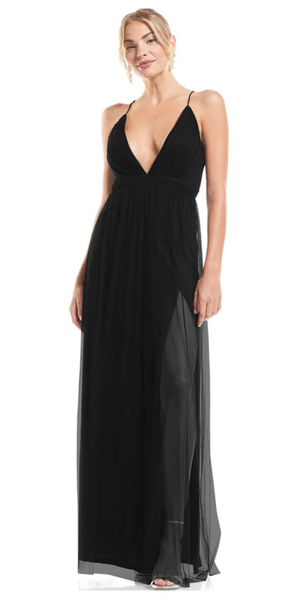 Bill levkoff clearance black bridesmaid dress