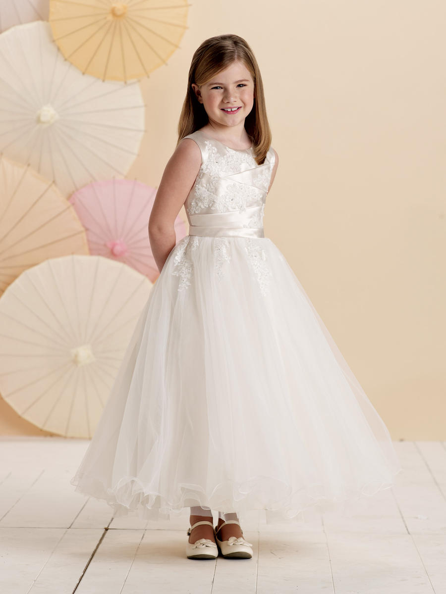 French Novelty: Joan Calabrese 214383 Beaded Flower Girl Dress